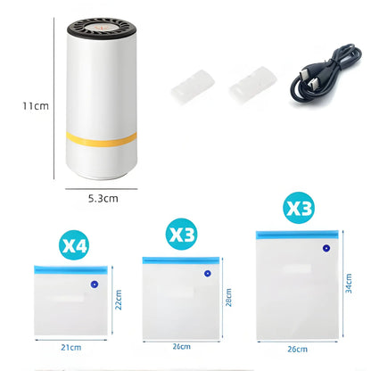 🎁 Free 10 Vacuum Bags – Vacuum Sealer Pump