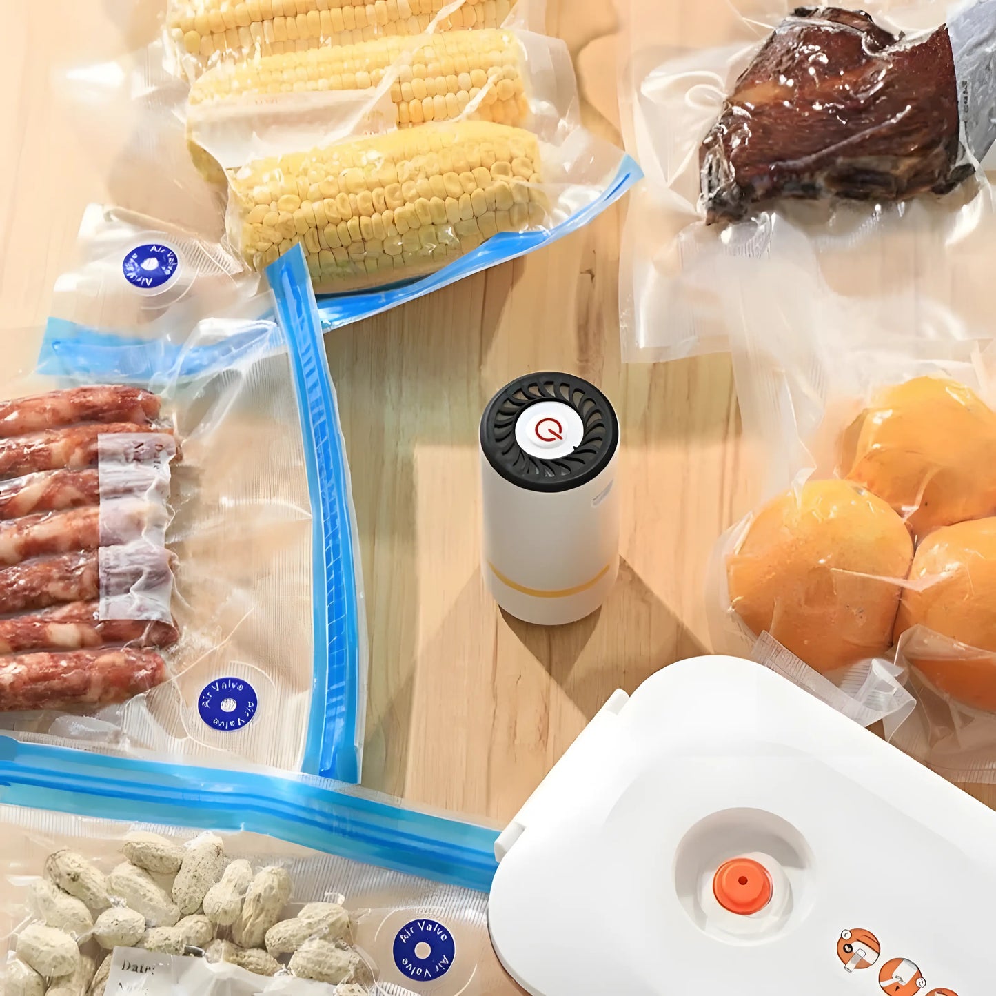 🎁 Free 10 Vacuum Bags – Vacuum Sealer Pump